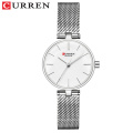 CURREN 9038 Stainless Steel Mesh Strap Watches Women's Quartz Watch Gold Bracelet Wristwatch Female Clock Ladies Dress Watch